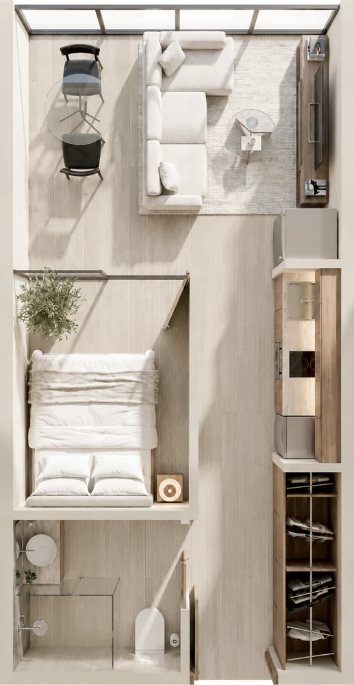 Plano del apartamento Compact de LINK