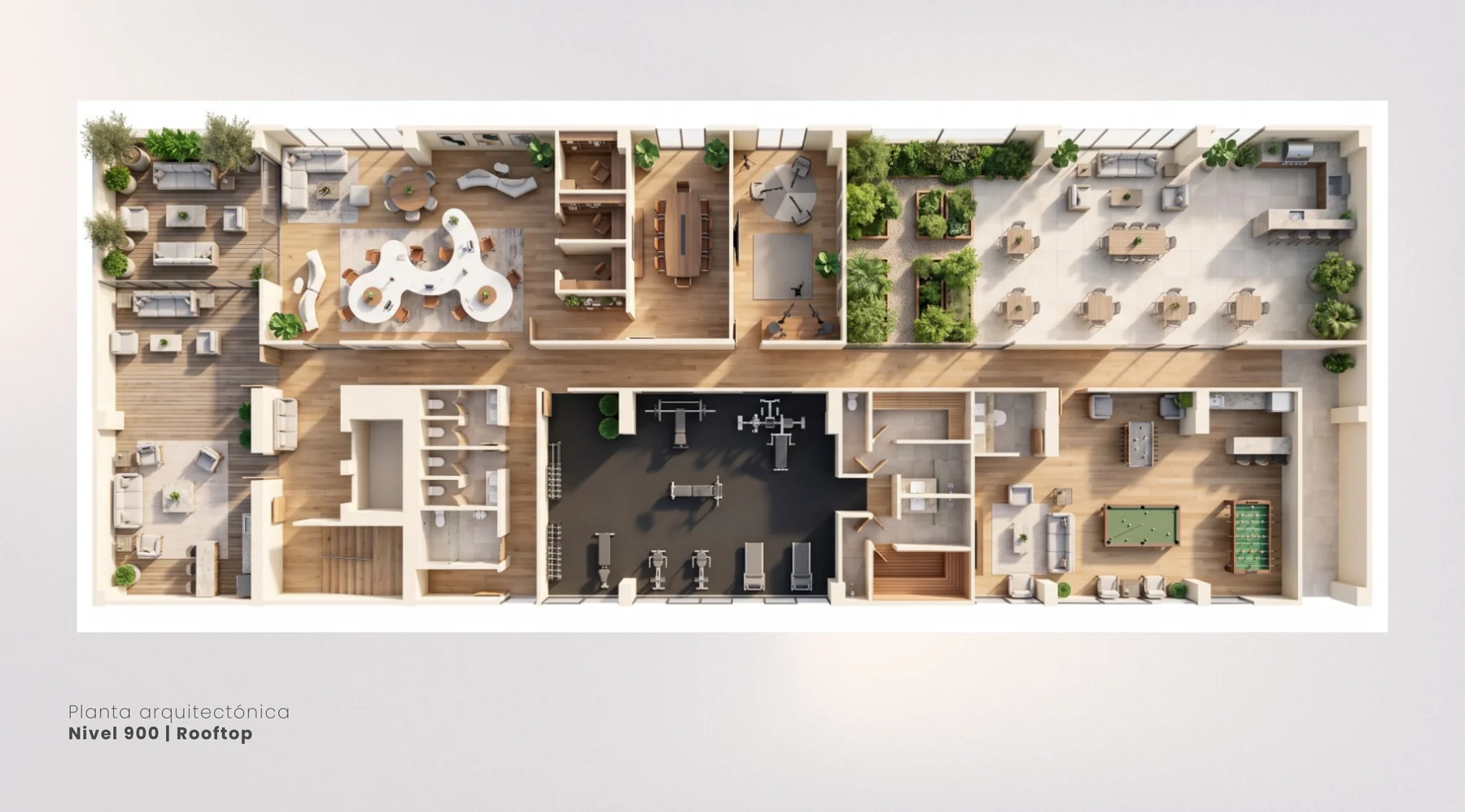 Rooftop · Nivel de amenidades de LINK